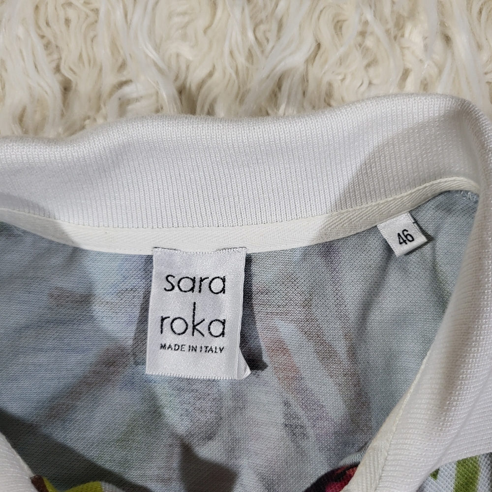 Sara Roka Floral Polli Mini Polo Dress Size 46 - Picture 9 of 16